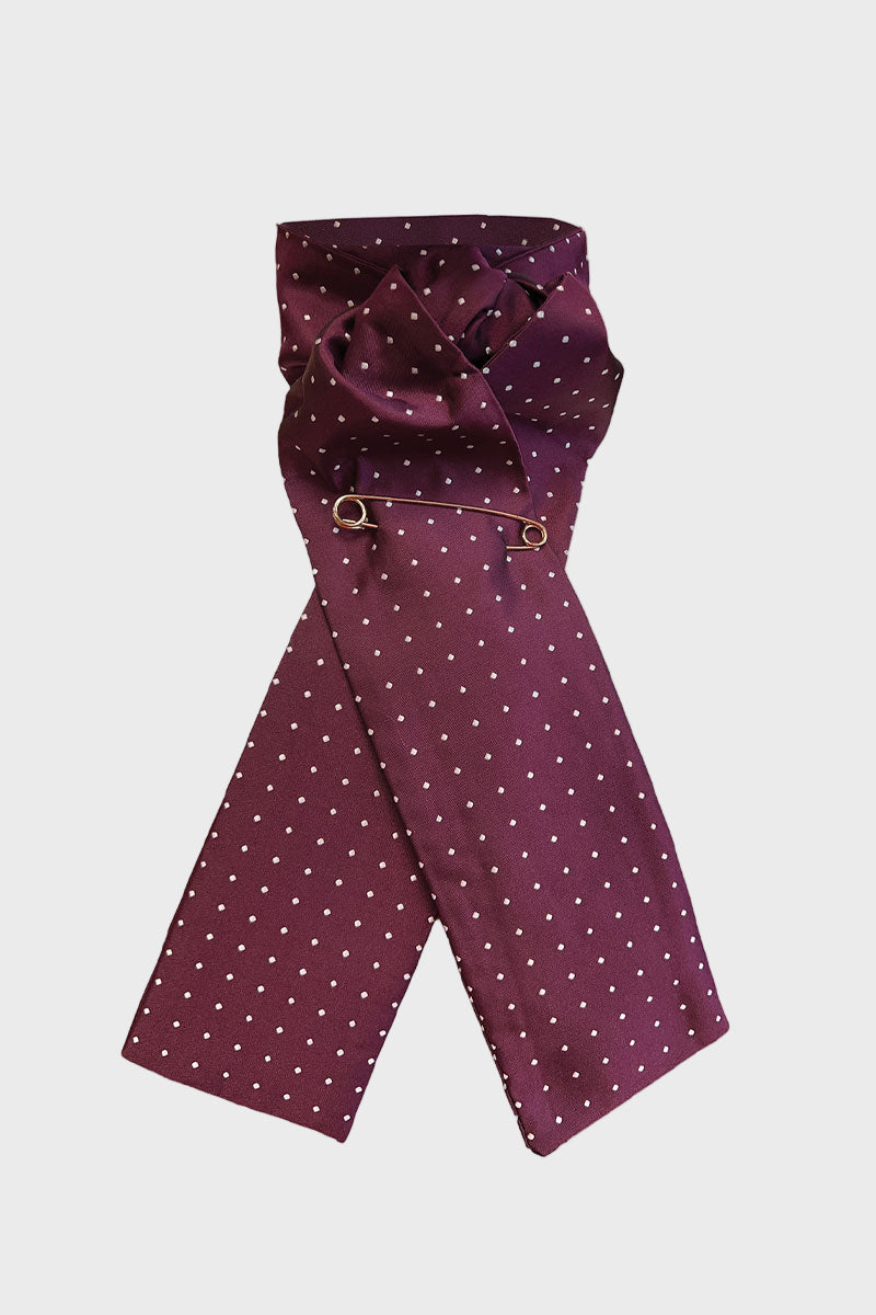 Equetech Pin Spot Riding Stock Maroon/White
