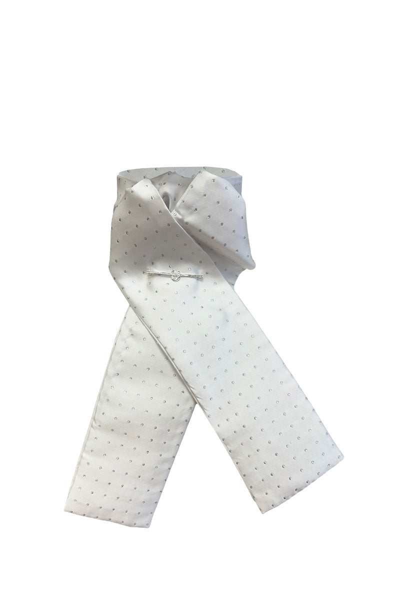 Equetech Pin Spot Riding Stock White/Silver