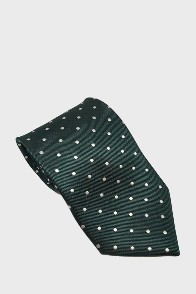 Equetech Junior Polka Dot Show Tie Bottle Green/White