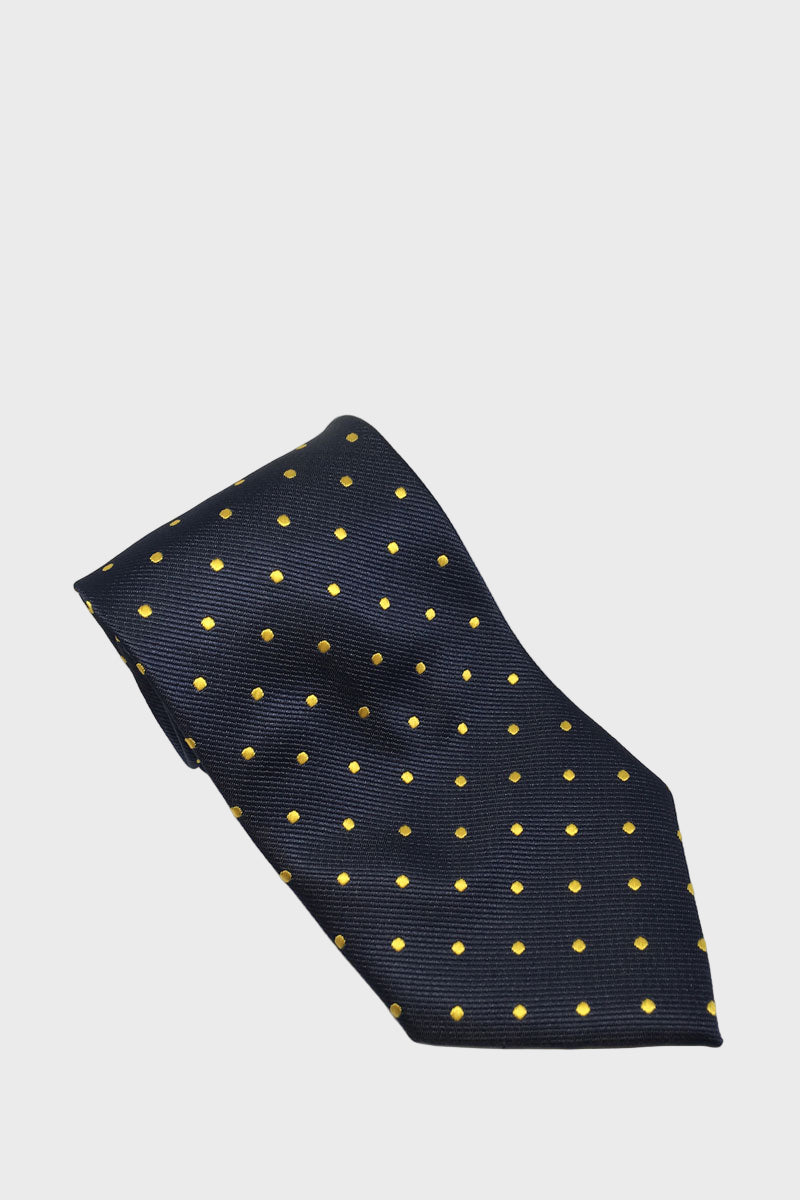 Equetech Junior Polka Dot Show Tie Bottle Navy/Gold