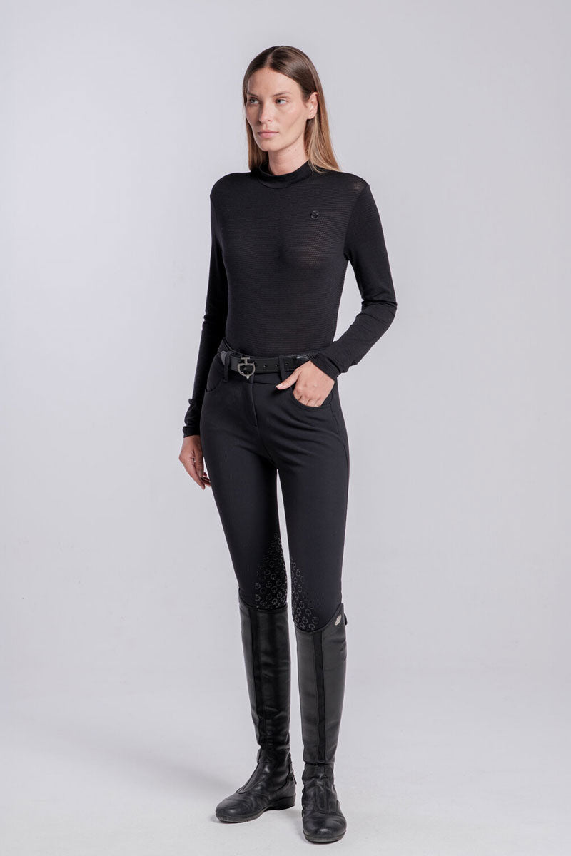Cavalleria Toscana Tech Wool Long Sleeve Base Layer Black 