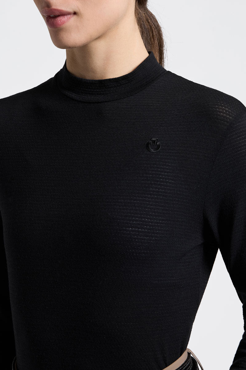 Cavalleria Toscana Tech Wool Long Sleeve Base Layer Black 