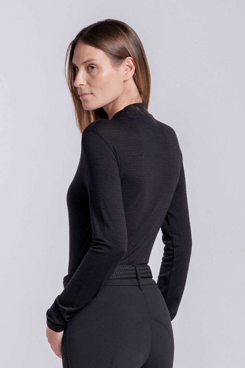 Cavalleria Toscana Tech Wool Long Sleeve Base Layer Black 
