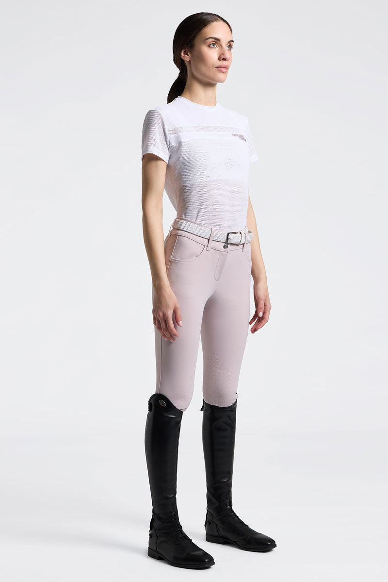 Cavalleria Toscana Perforated T-Shirt with Inserts White 