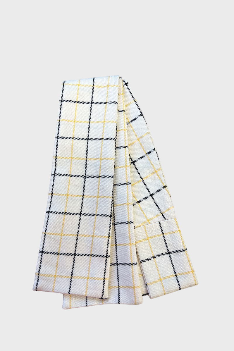 Equetech Tattersall Check Riding Stock Black/Gold