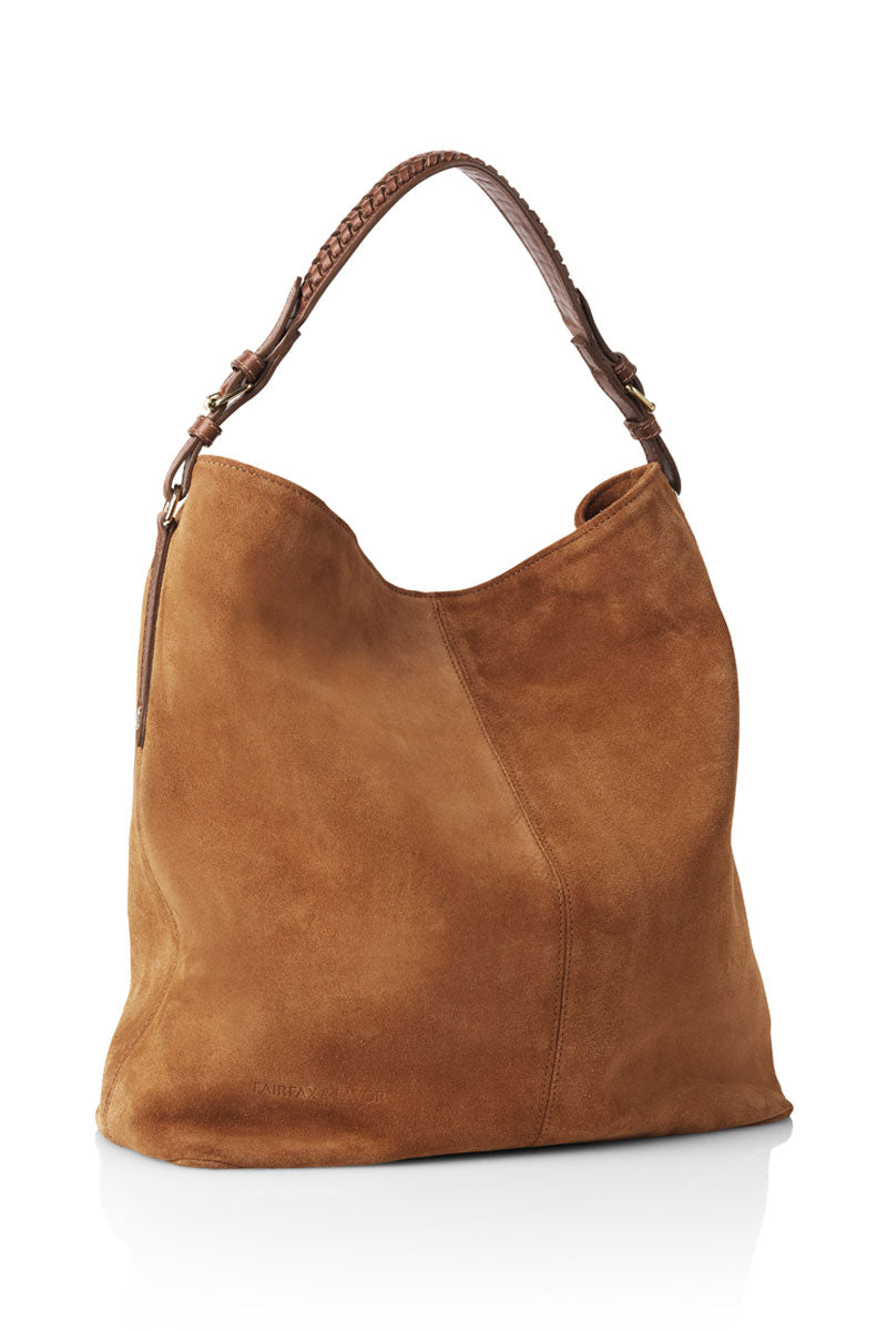 Fairfax & Favor Tetbury Handbag Tan Suede