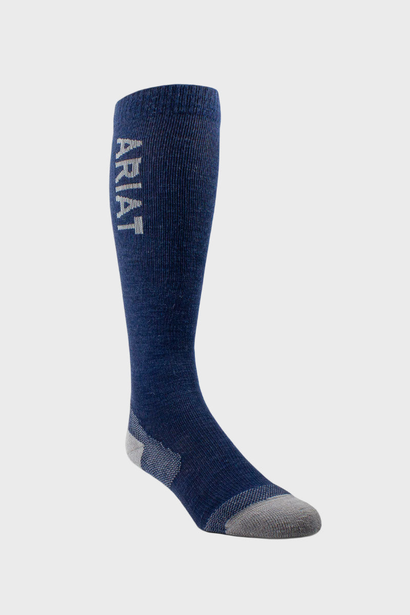 Ariat AriatTek Thaw Merino Socks Navy/Heather Grey