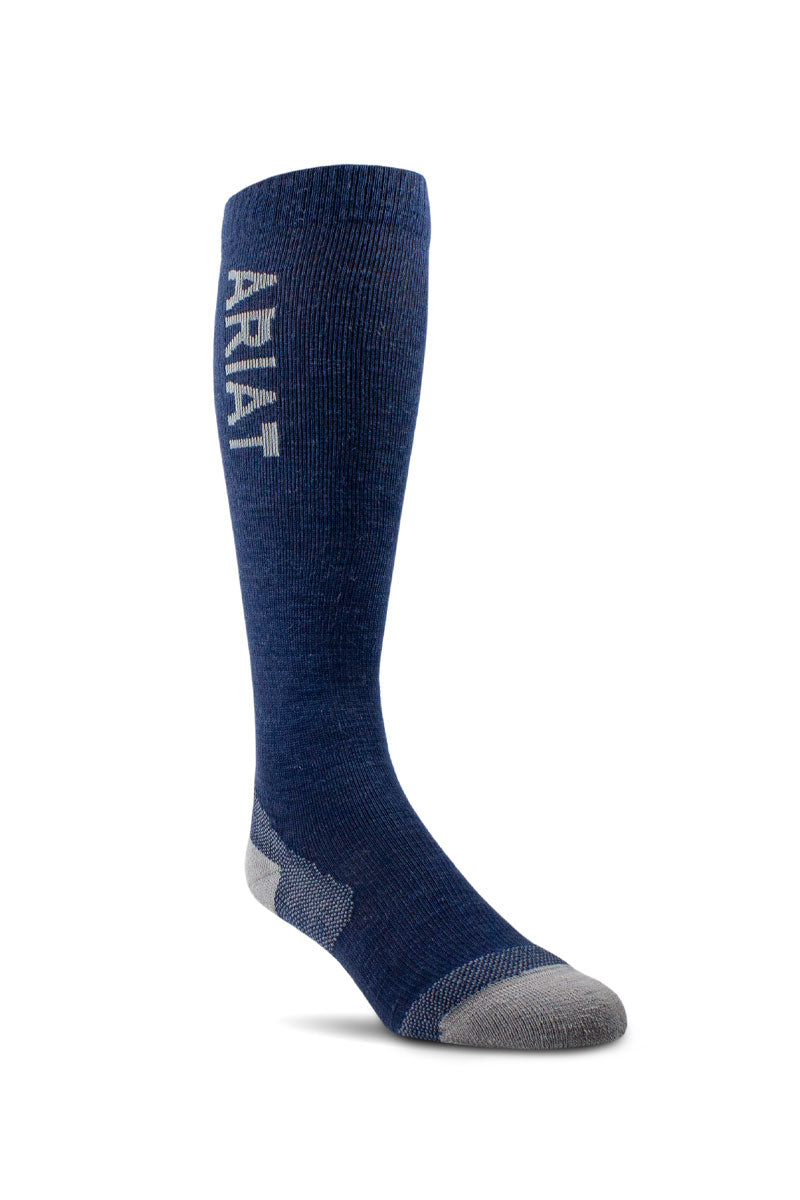 Ariat AriatTek Thaw Merino Socks Navy/Heather Grey