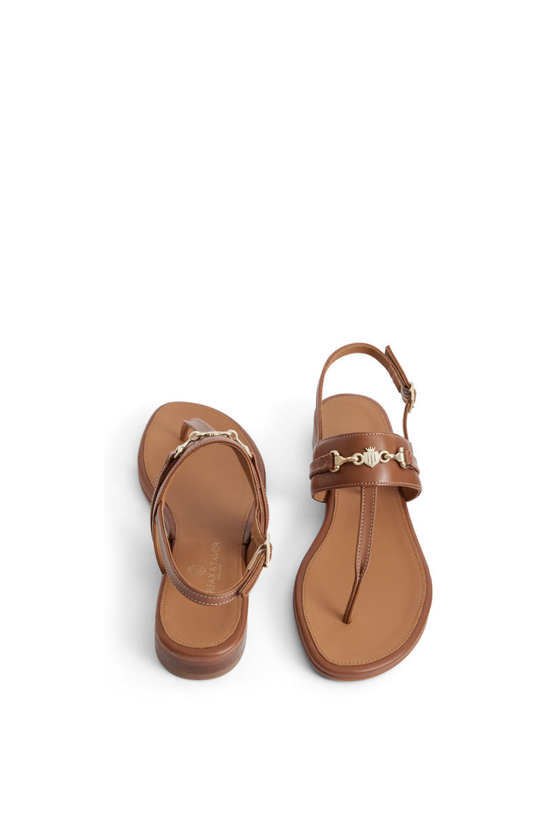 Fairfax & Favor Thornham Sandal Tan Leather