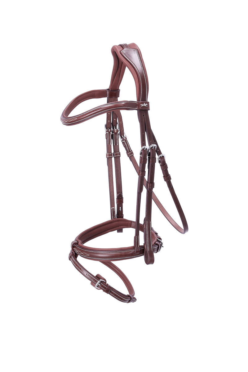 Schockemohle Tokyo F Select Bridle Royal Oak/Cream/Silver