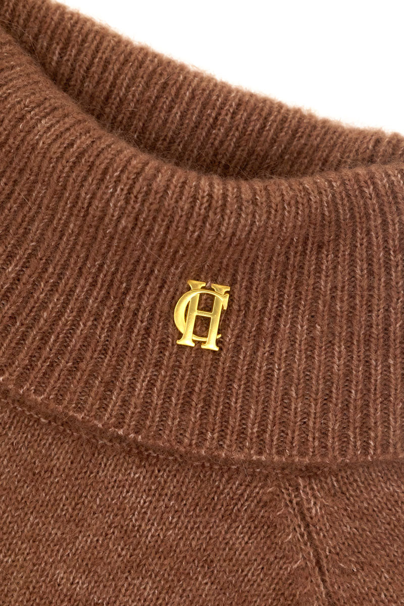 Holland Cooper Tori Roll Neck Knit Latte