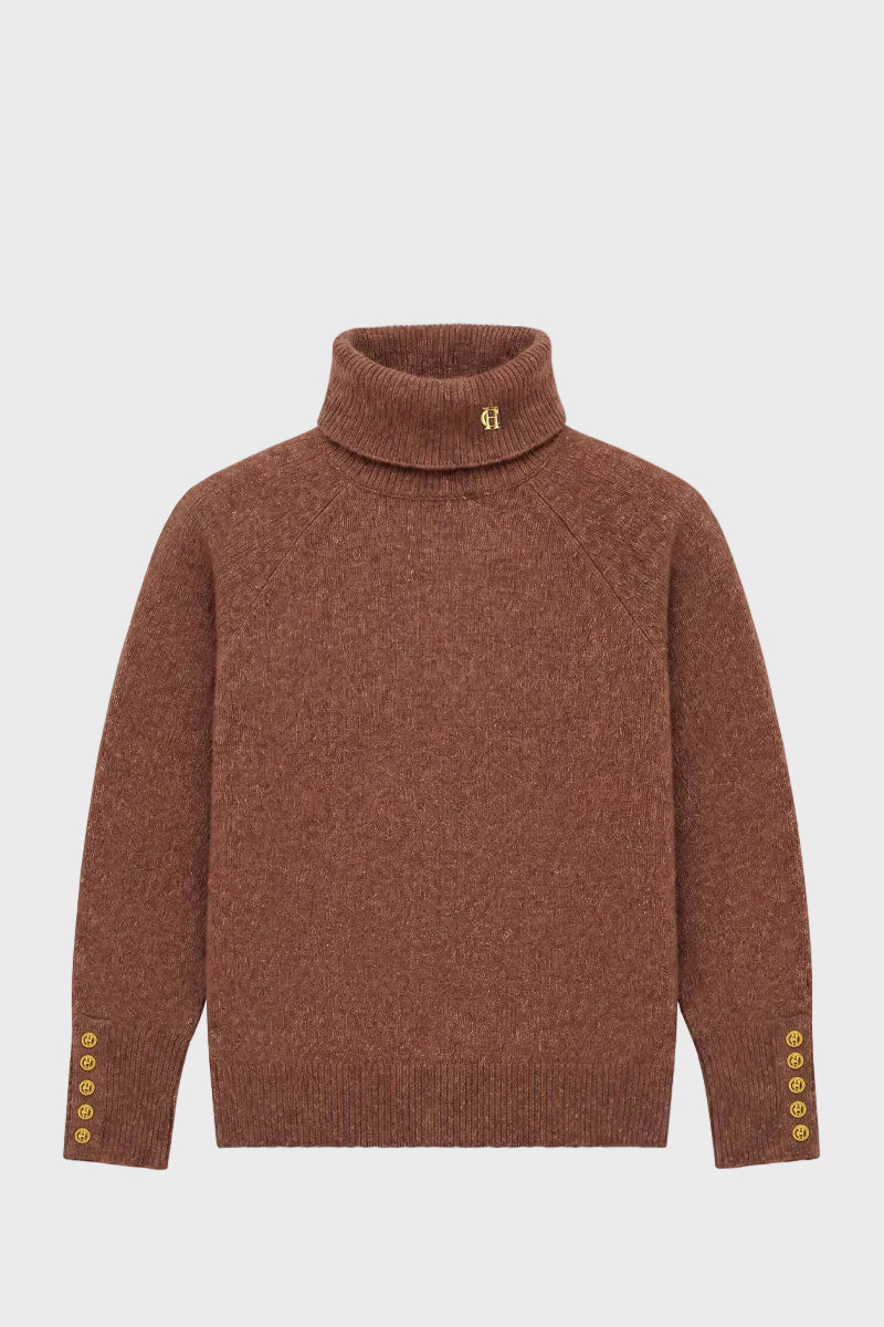 Holland Cooper Tori Roll Neck Knit Latte