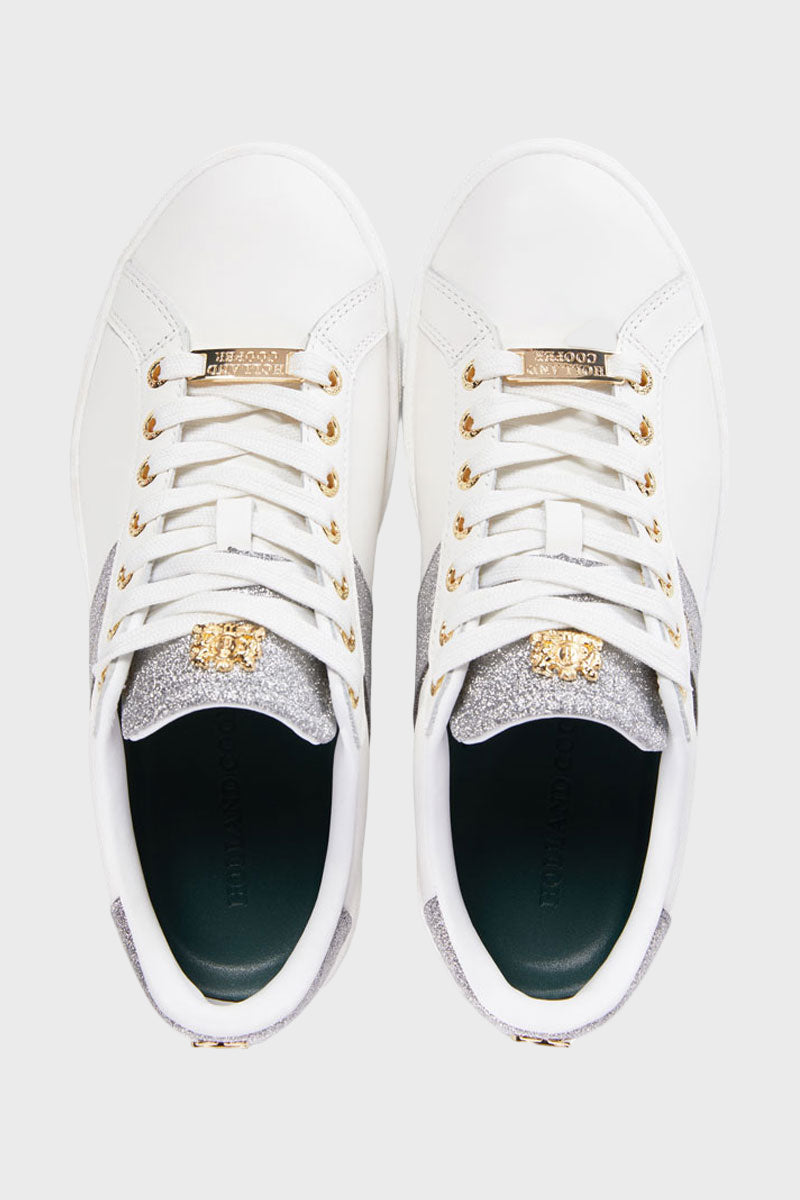 Holland Cooper Knightsbridge Court Trainer Silver Crystal 