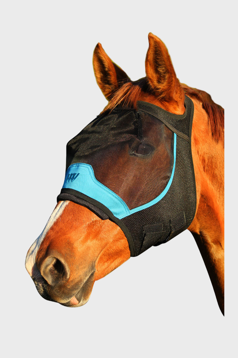 Woof Wear UV Fly Mask without Ears Black/Turquoise