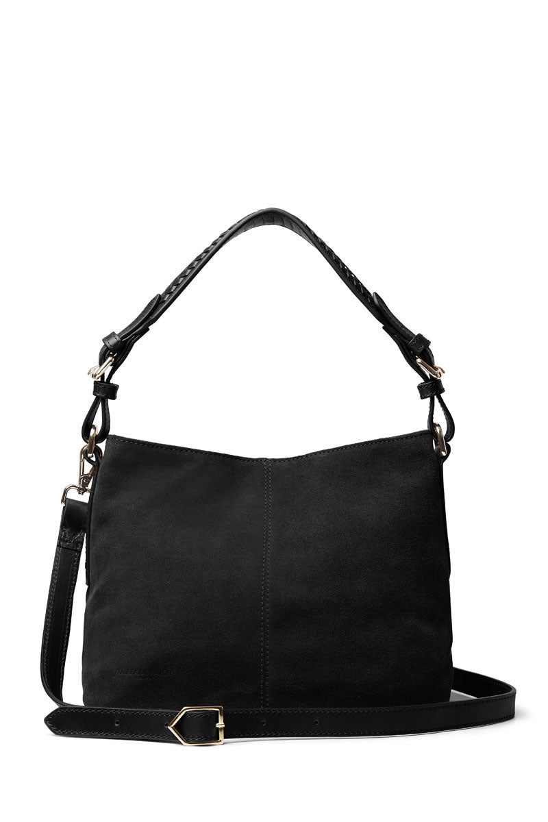 Fairfax & Favor The Mini Tetbury Tote Bag Black Suede