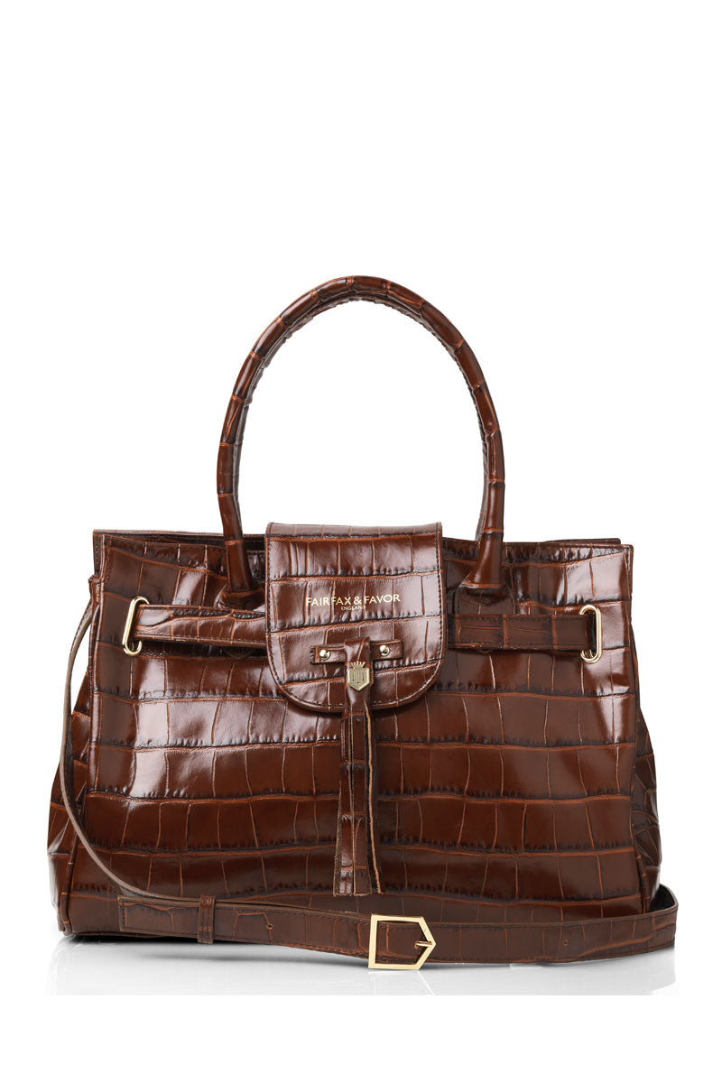 Fairfax & Favor Windsor Handbag Conker Leather
