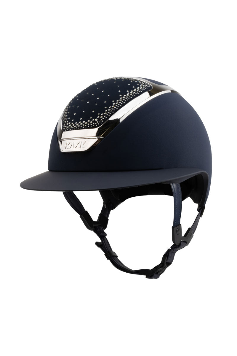 KASK Star Lady Chrome II In-Out Navy with Silver Frame & Diamond Mix