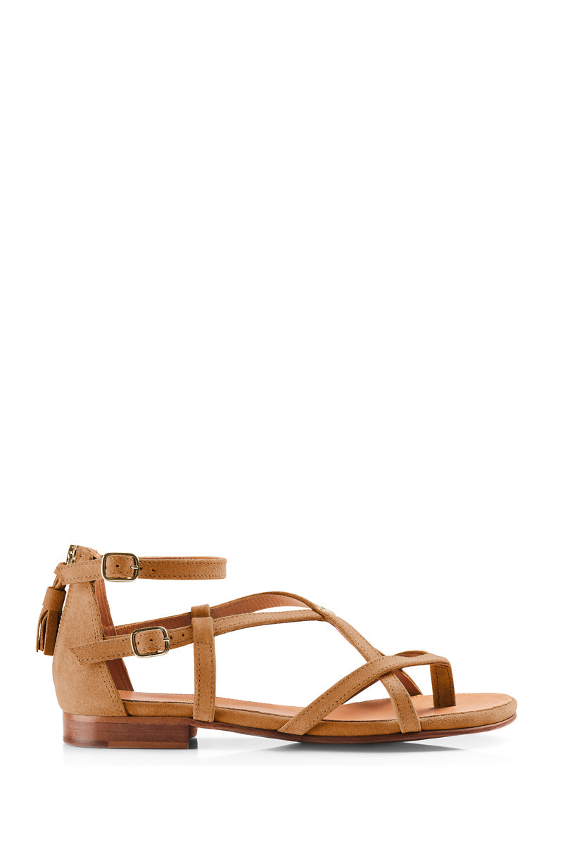 Fairfax & Favor Brancaster Sandal Tan Suede