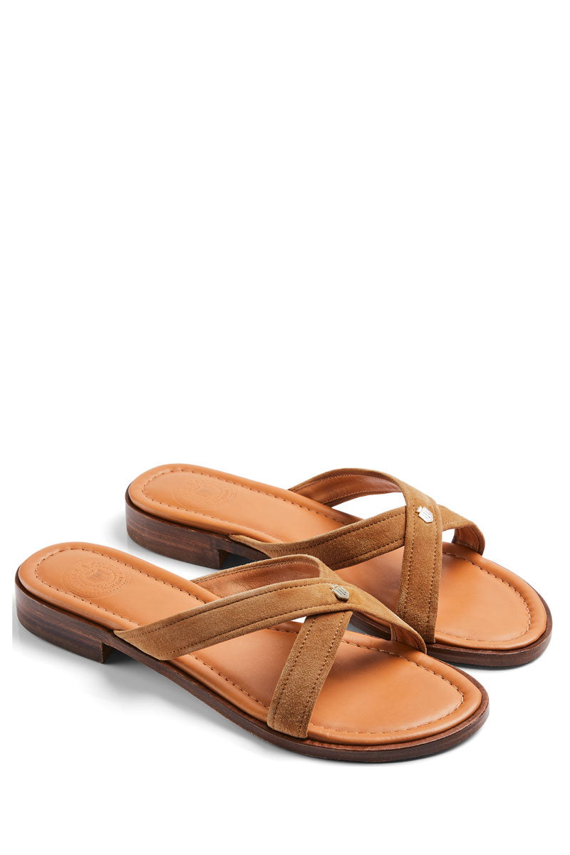 Fairfax & Favor Holkham Sandal Tan Suede