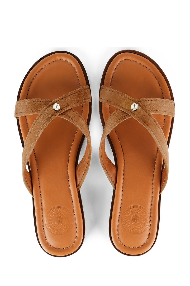 Fairfax & Favor Holkham Sandal Tan Suede