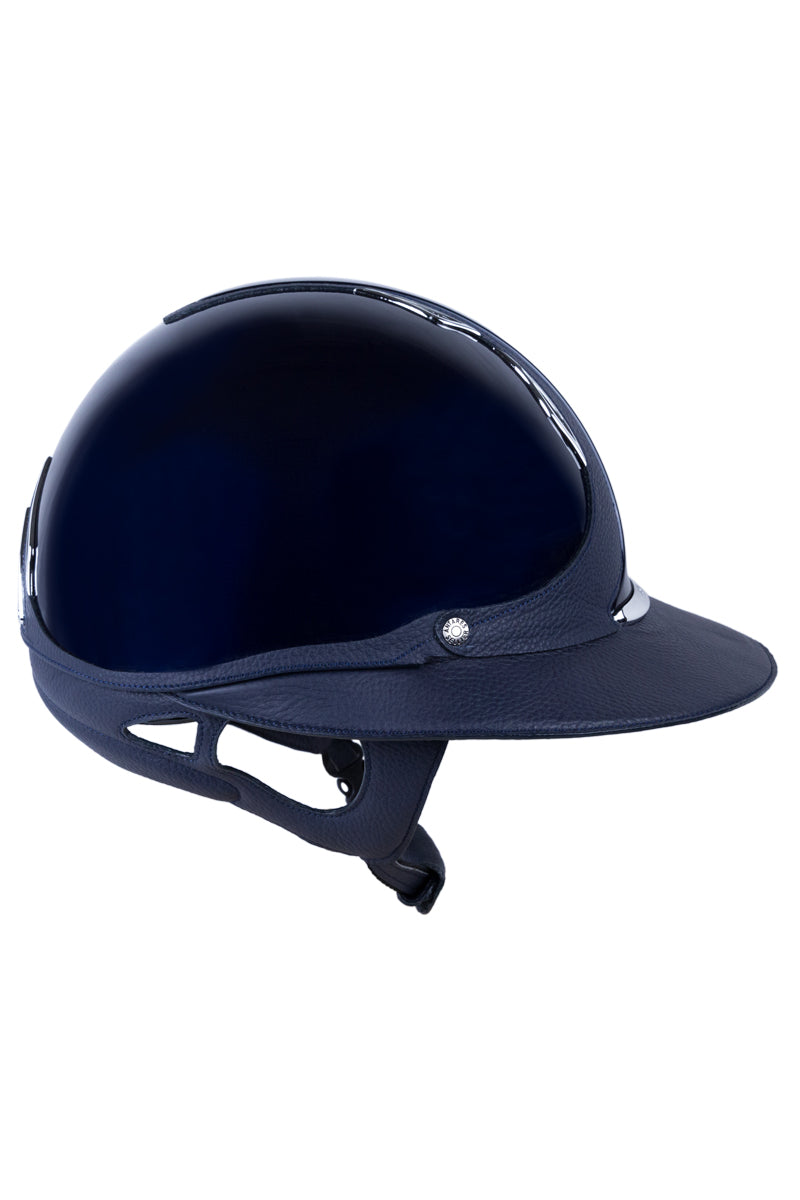 Antares Premium Glossy Eclipse Riding Hat Blue/Blue