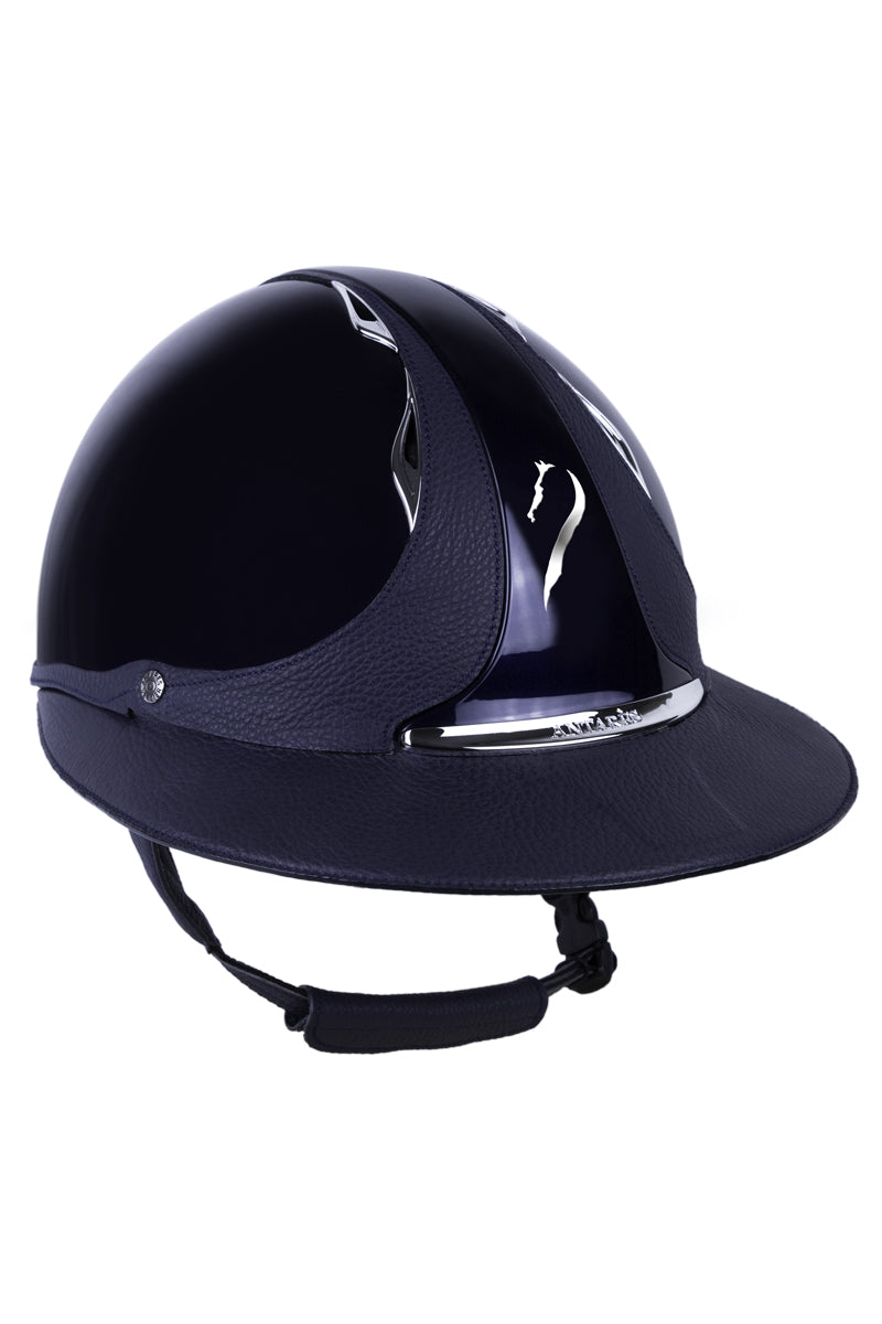 Antares Premium Glossy Eclipse Riding Hat Blue/Blue