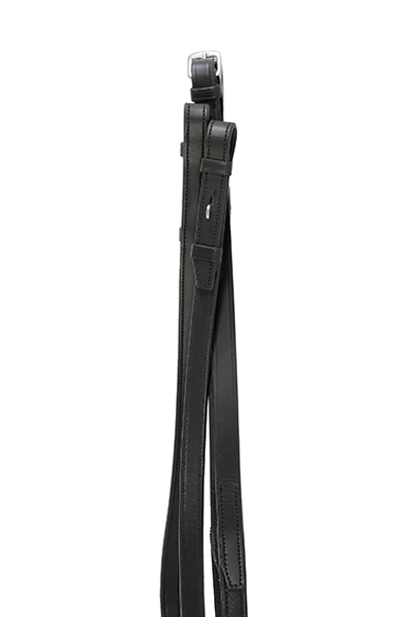 Antares Signature Dressage Soft Grip Reins 5/8" with Loops Black