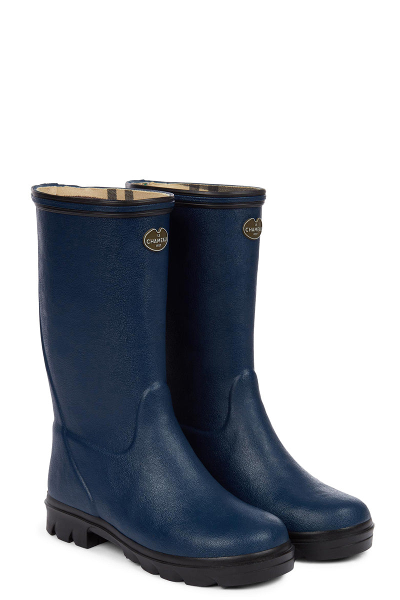 Le Chameau Children's Petite Adventure Jersey Boot Marine Blue