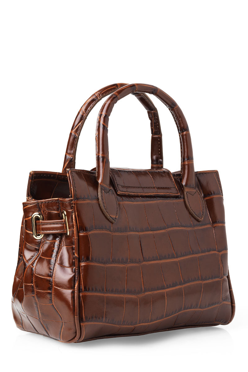Fairfax & Favor Mini Windsor Handbag Conker Leather