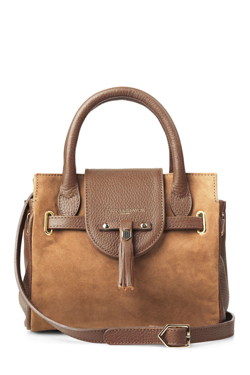 Fairfax & Favor Mini Windsor Handbag Tan Suede