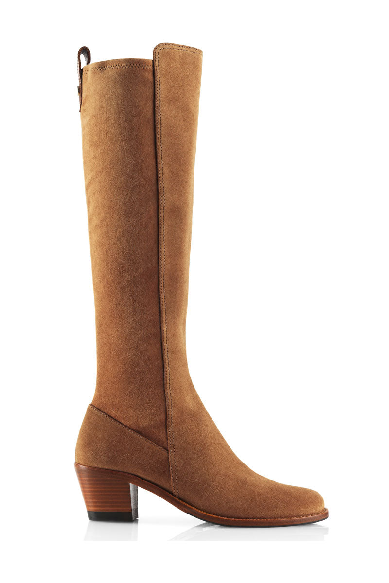 Fairfax & Favor Belgravia Heeled Boot Tan Suede