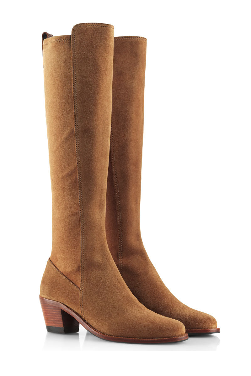 Fairfax & Favor Belgravia Heeled Boot Tan Suede