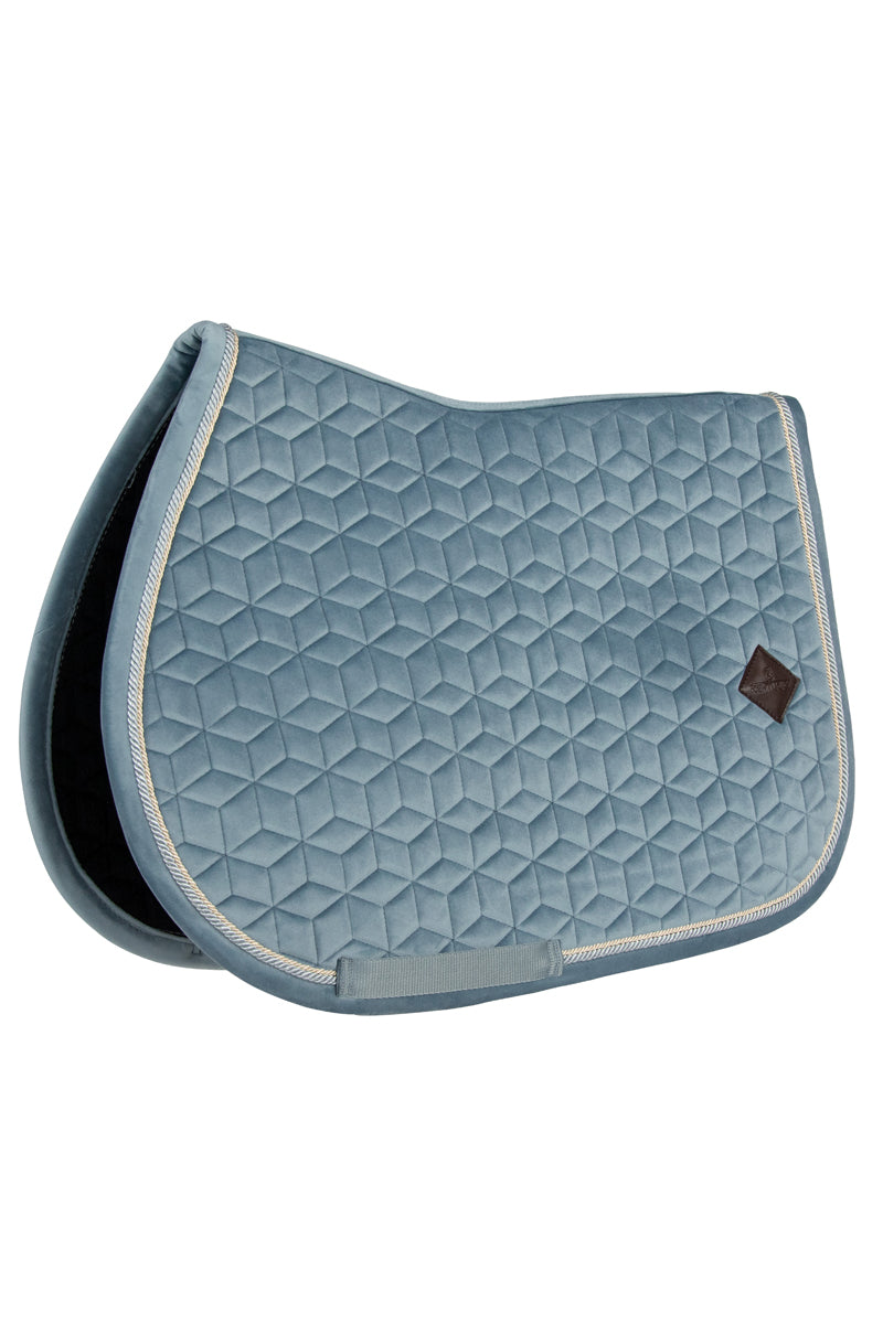 Kentucky Horsewear Velvet Jumping Saddle Pad Pony Light Blue