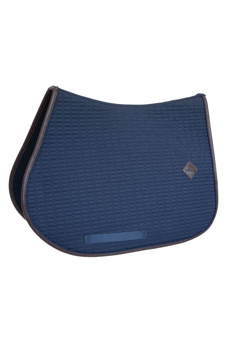 Kentucky Horsewear Saddle Pad Color Edition Leather Jumping Pony Navy