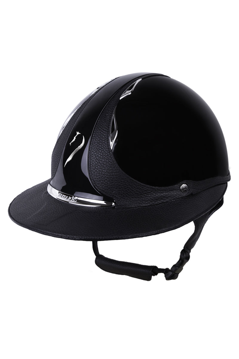 Antares Premium Glossy Eclipse Riding Hat Black/Black