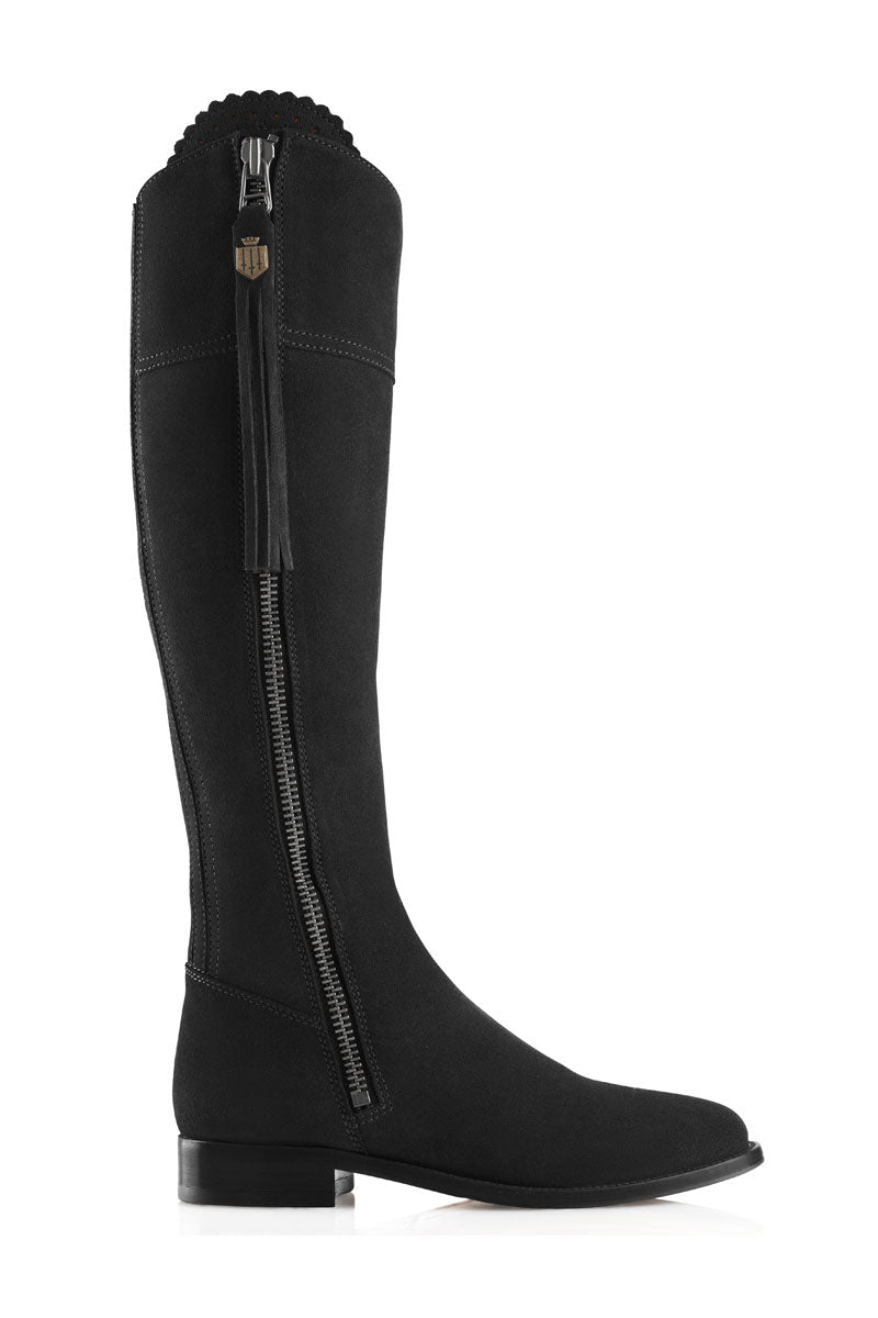 Fairfax & Favor Regina Boot Regular Fit Black Suede