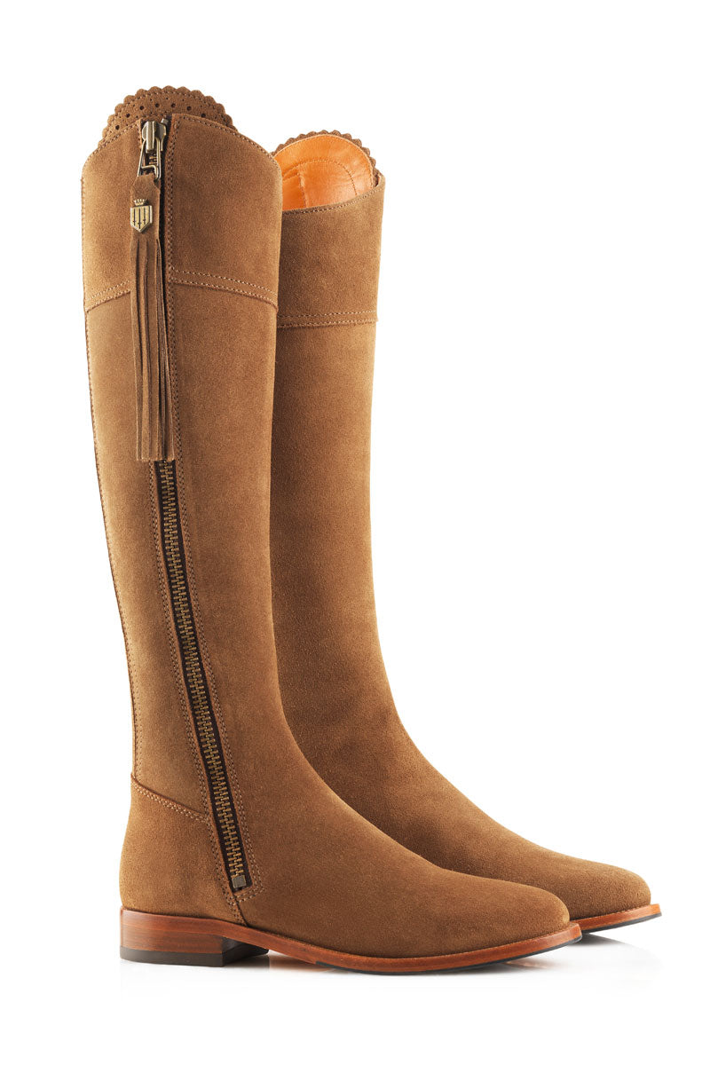 Fairfax & Favor Regina Boot Narrow Fit Tan Suede