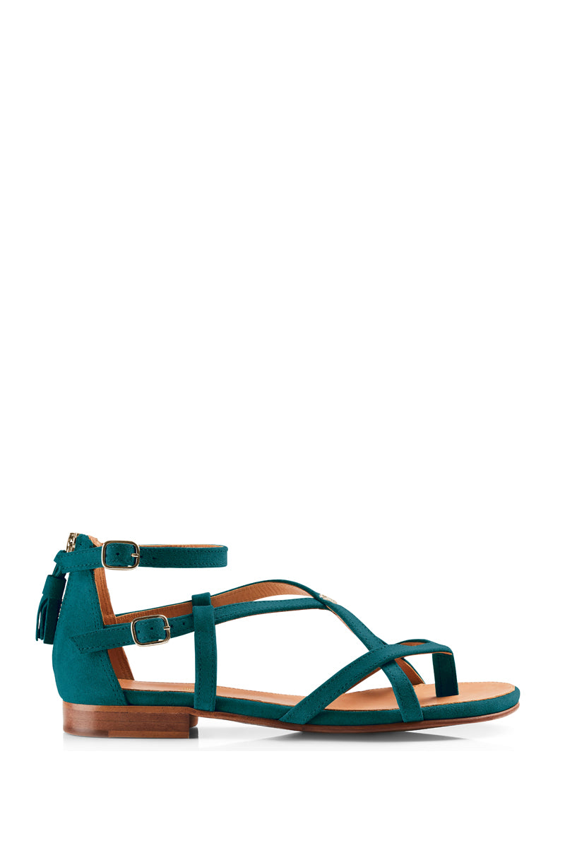 Fairfax & Favor Brancaster Sandal Ocean Suede