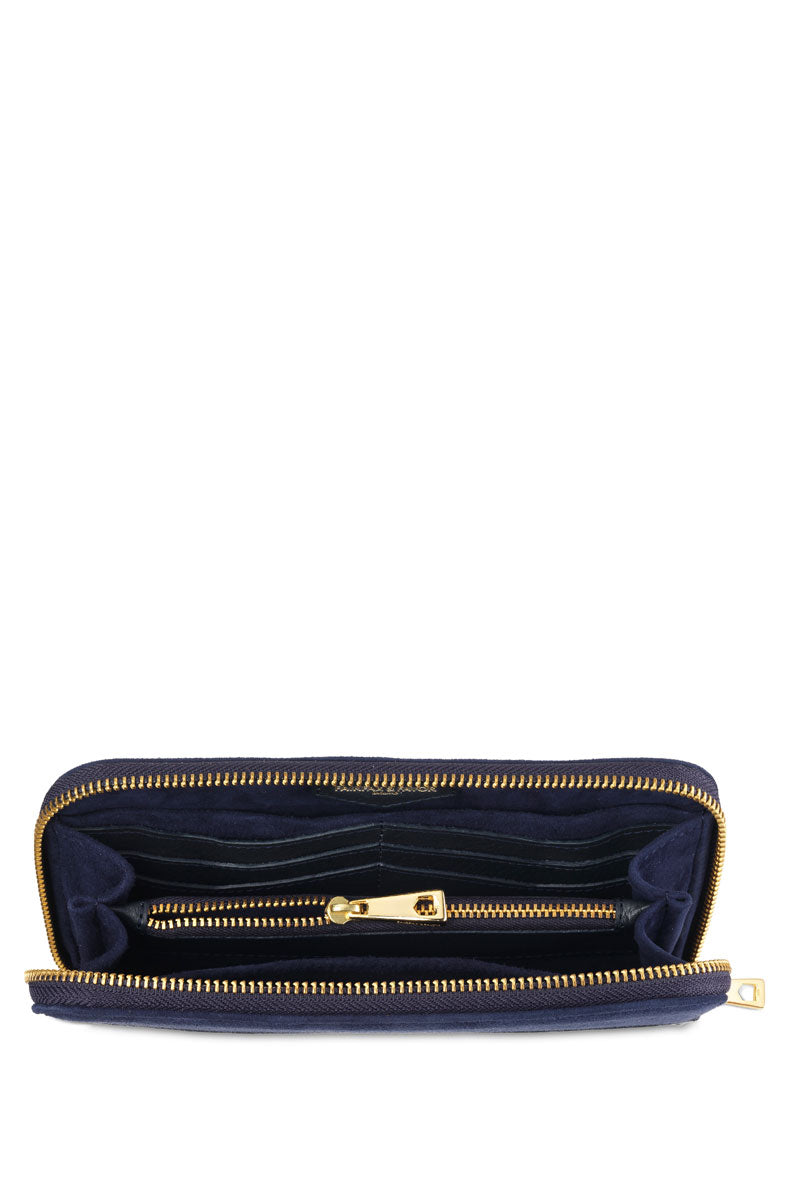 Fairfax & Favor Salisbury Purse Navy Suede