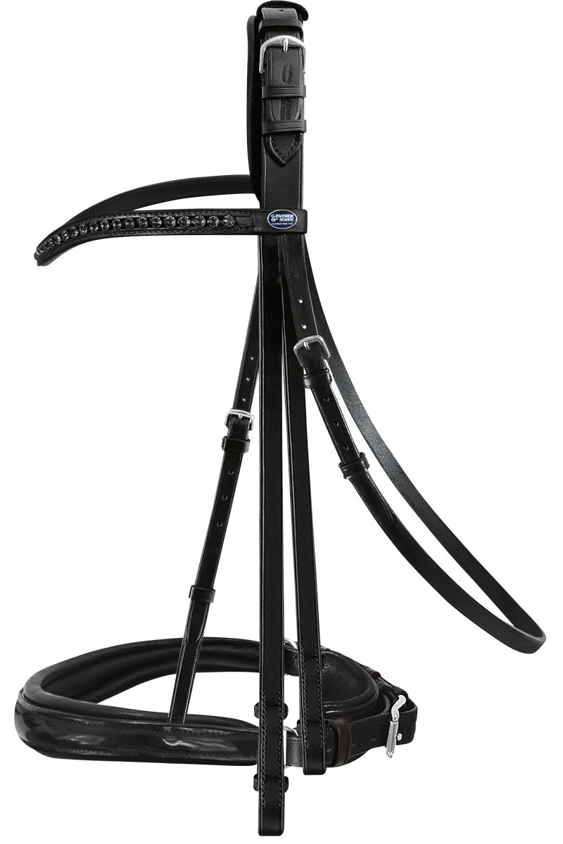 Passier Hubertus Schmidt Double Bridle Luxury Edition with Stainless Steel Fittings Black