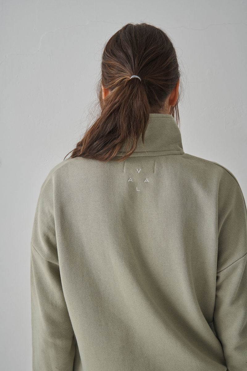 VALA Olsen 1/4 Zip Fleece Eucalypt 