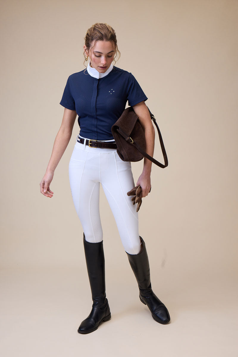 VALA Mesh Short Sleeve Show Shirt Navy