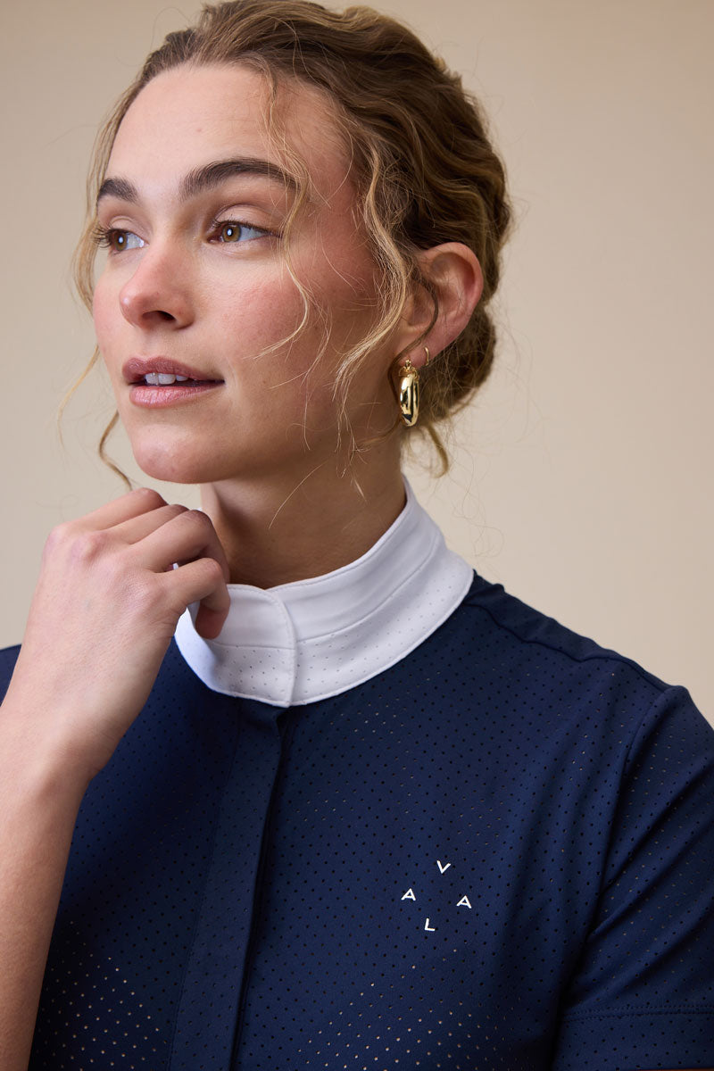 VALA Mesh Short Sleeve Show Shirt Navy