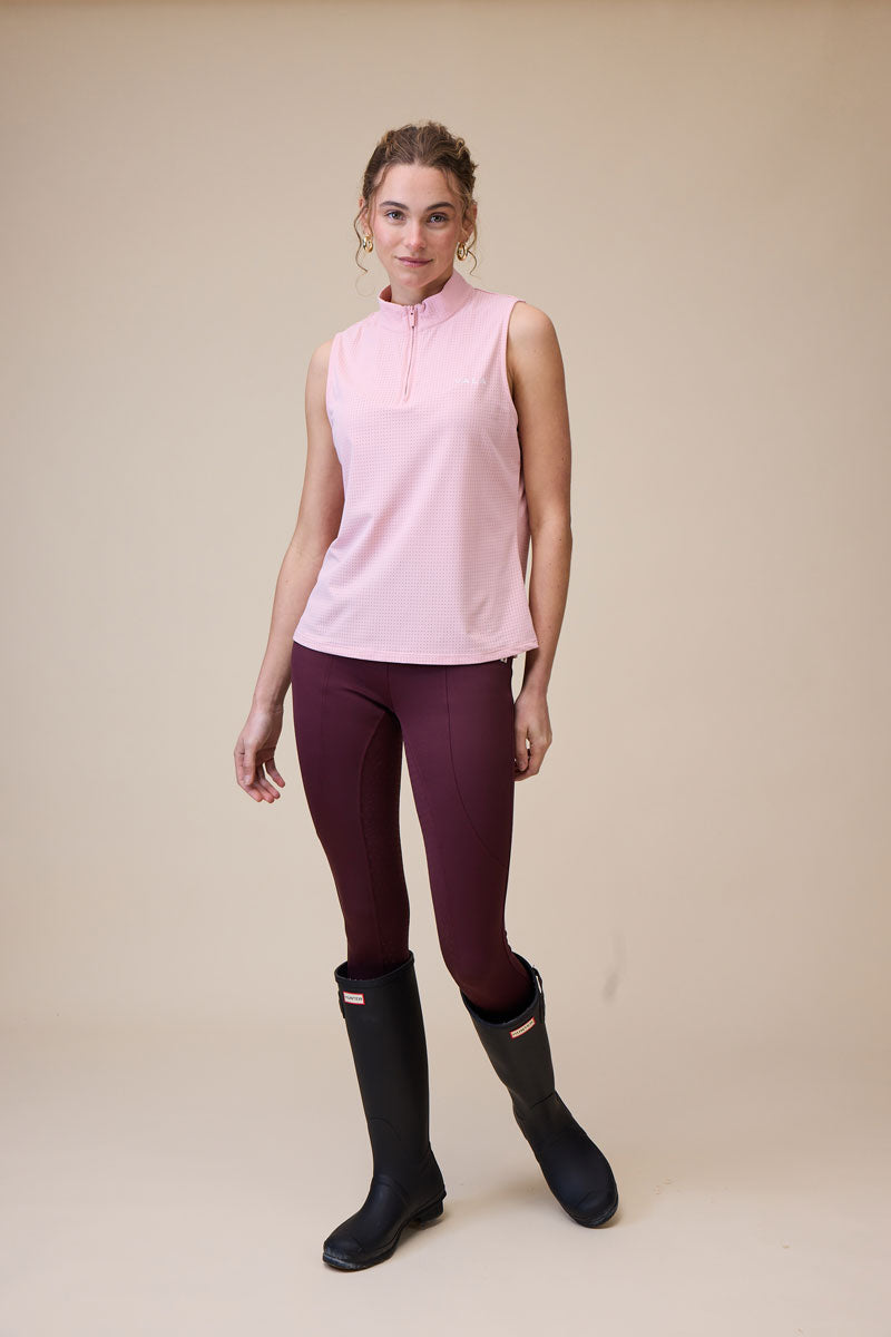 VALA Elsa Mesh S/Less Zip Pastel Pink 