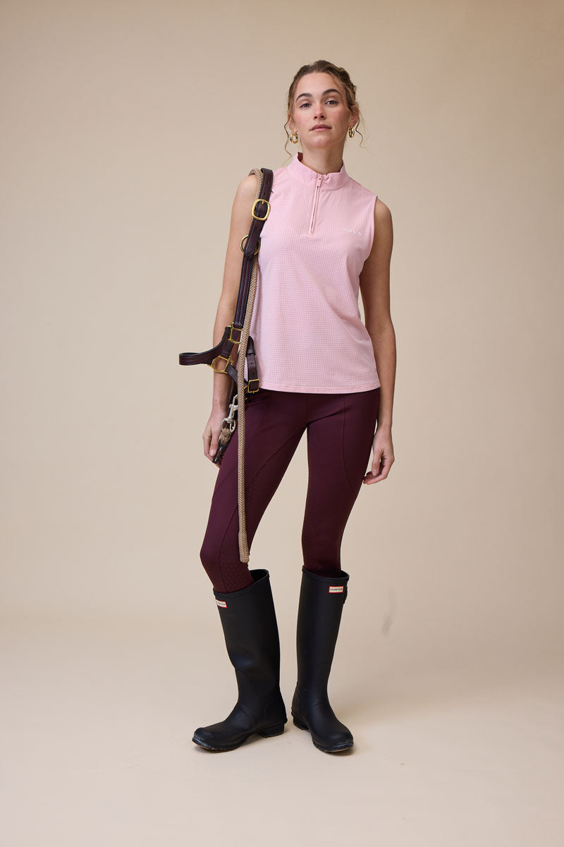 VALA Elsa Mesh S/Less Zip Pastel Pink 