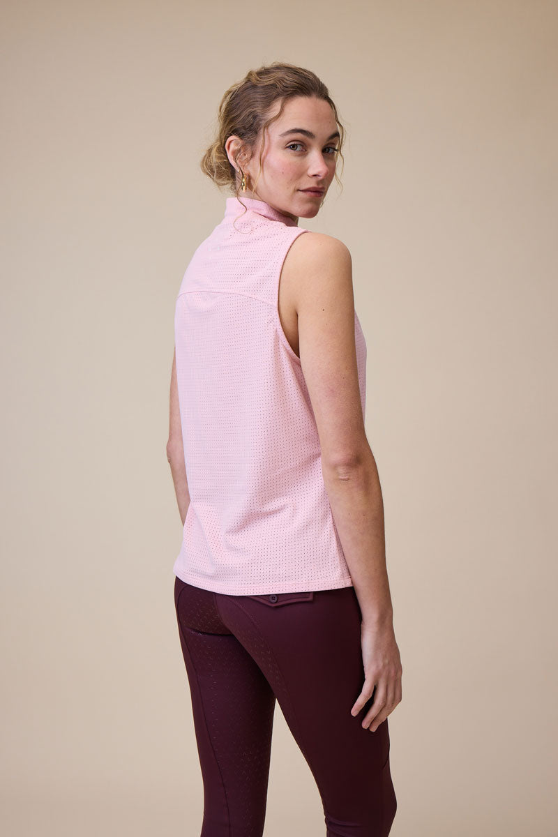 VALA Elsa Mesh S/Less Zip Pastel Pink 