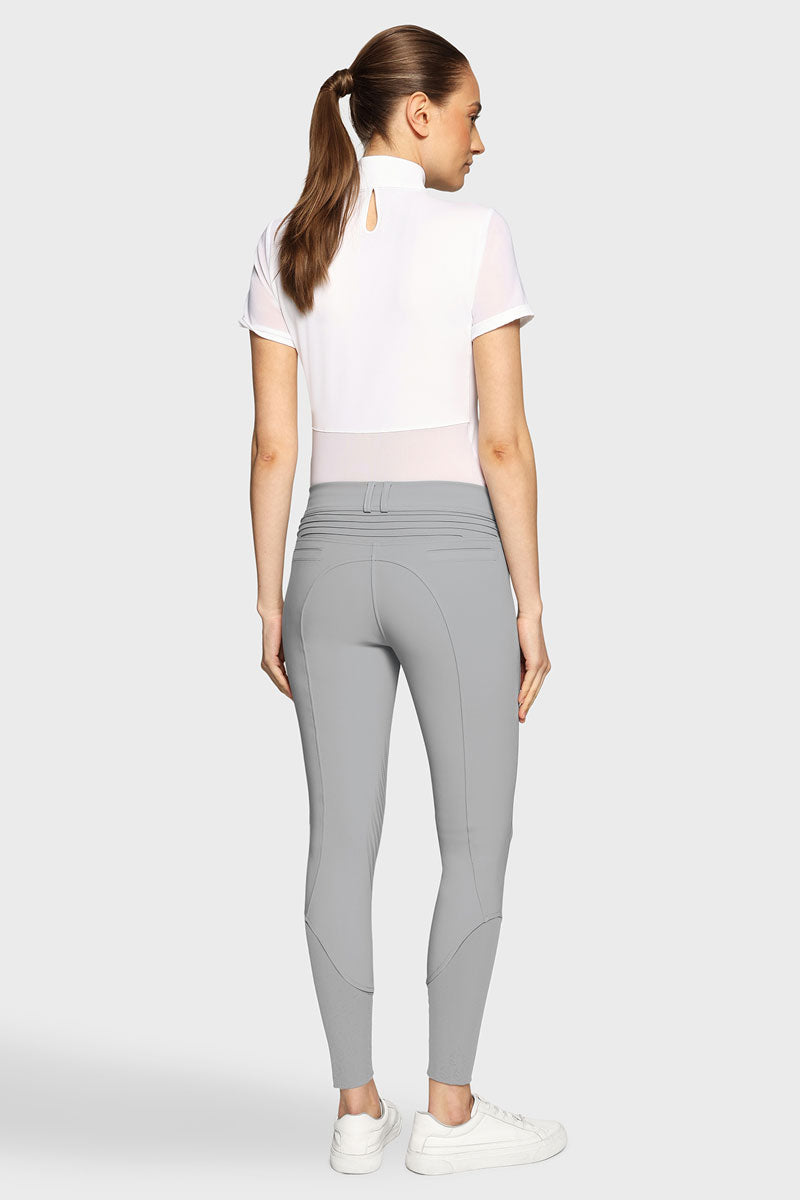 Samshield Chloé Metal Dots Knee Grip Breeches Light Grey 