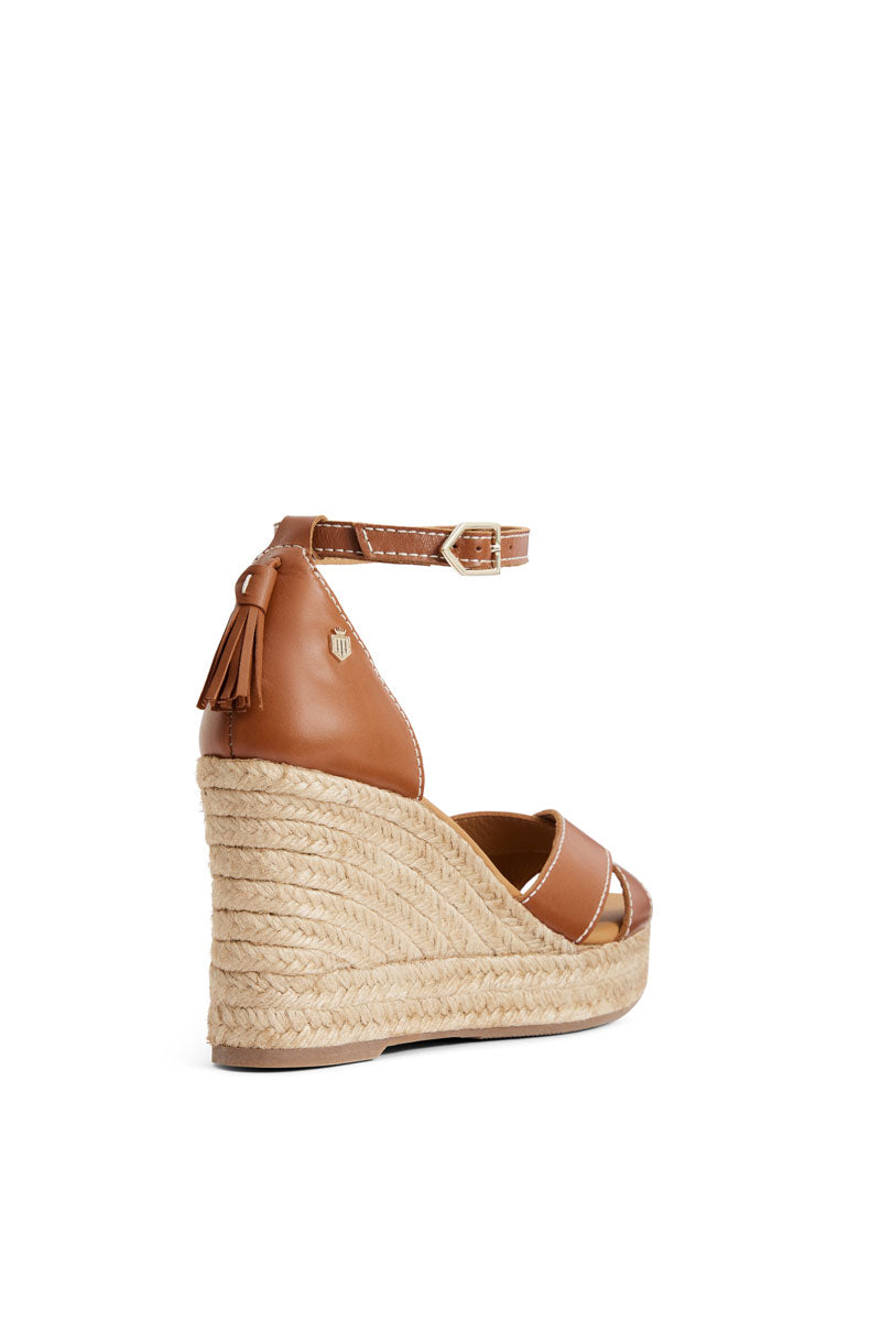 Fairfax & Favor Valencia Wedge Tan Leather