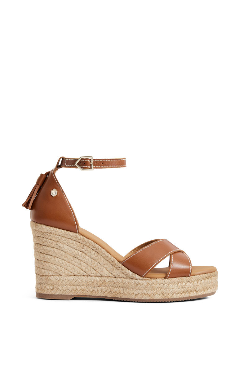 Fairfax & Favor Valencia Wedge Tan Leather