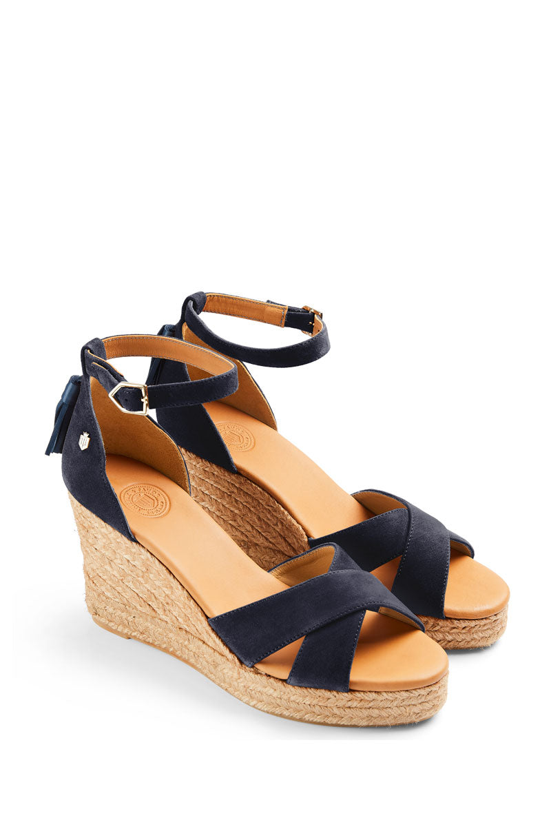 Fairfax & Favor Valencia Wedge Navy